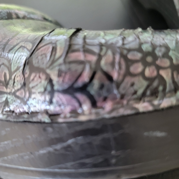 Dansko Clogs womens Sz 38 Gray iridescent paisley design - Picture 7 of 9